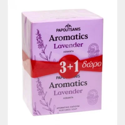 ΠΑΠΟΥΤΣΑΝΗΣ ΣAΠΟΥΝΙ AROMATICS 100gr LAVENDER 3+1