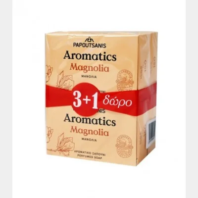 ΠΑΠΟΥΤΣΑΝΗΣ ΣAΠΟΥΝΙ AROMATICS 100gr MAGNOLIA 3+1