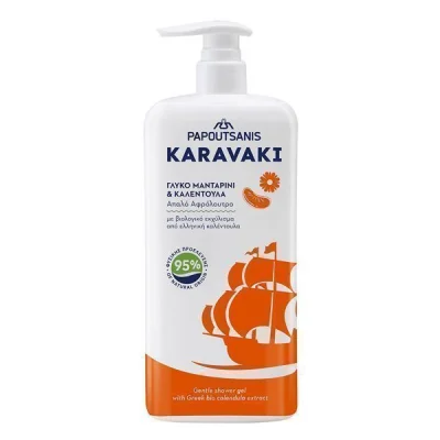 PAPOUTSANIS KARAVAKI SHOWER GEL 750ml MANTARINE & CALENDULA PUMP