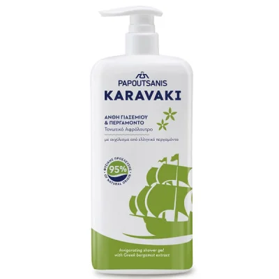 PAPOUTSANIS KARAVAKI SHOWER GEL 750ml JASMIN & PERGAMONTO PUMP
