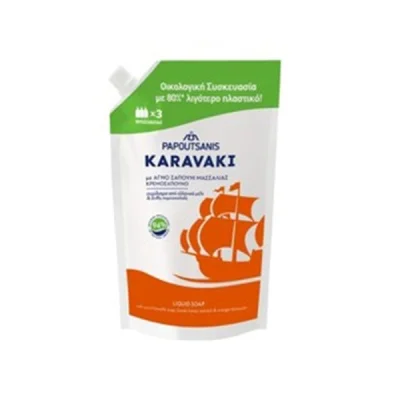 PAPOUTSANIS KARAVAKI LIQUID HAND SOAP REFILL 900ml HONEY & ORANGE BLOSSOM