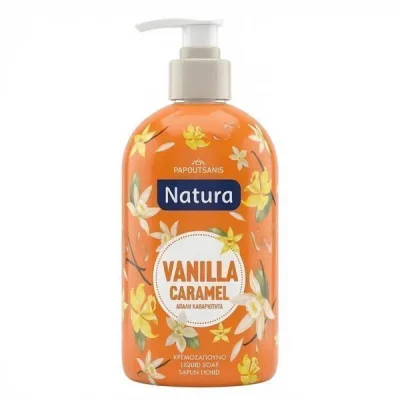 PAPOUTSANIS NATURA LIQUID HAND SOAP 480ml VANILLA CARAMEL
