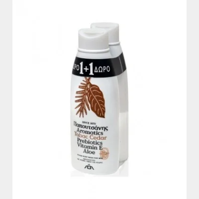 POUTSANIS AROMATICS SHOWER GEL TABAC CEDAR 650ml