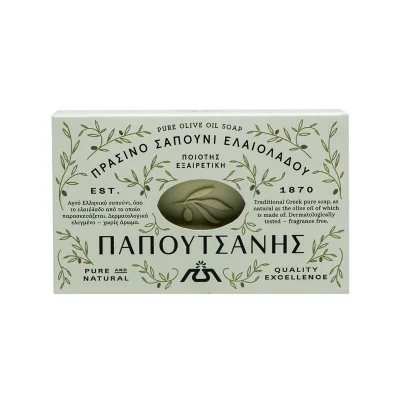 Papoutsanis Olive Oil Soap 125g Σαπούνι Πράσινο Ελαιολάδου 125g