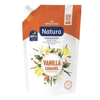 PAPOUTSANIS NATURA LIQUID HAND SOAP REFILL 750ml VANILLA CARAMEL