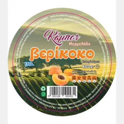 KAMPOS APRICOT JAM TAPER 400gr