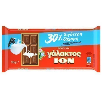 ION MILK CHOCOLATE 100gr. 30% LESS SUGAR 1008