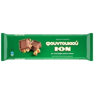 ION MILK CHOCOLATE HAZELNUT 270gr. WHOLE HAZELNUTS 13201325