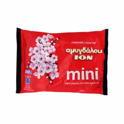 ION MiIk Chocolate Αlmonds Minis 350g ΙΟΝ Σοκολατάκια Αμυγδάλου