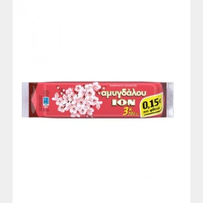 ΙΟΝ ΣΟΚΟΛATA ΑΜΥΓΔΑΛΟΥ (70gr) 0,15€ ΦΘΗΝΟΤΕΡΑ