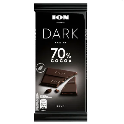 ION DARK CHOCOLATE 90gr. 70% COCOA No 3026