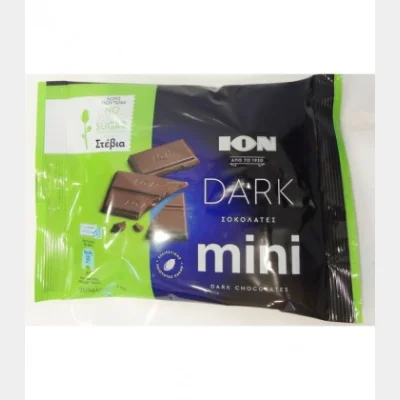 ION MINI DARK STEVIA CHOCOLATES 203gr