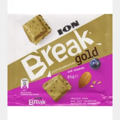 ION CHOCOLATE BREAK GOLD BLUEBERRIES-ALMONDS 85gr