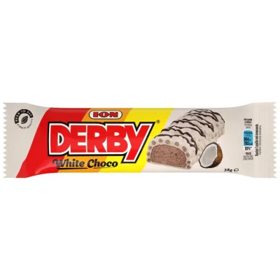 ION Derby Crisp Rice White Chocolate 38g Derby Λευκή Σοκολάτα 38g