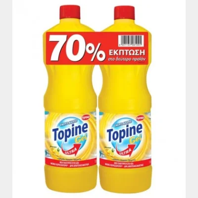 ΕΥΡΗΚΑ TOPINE GEL ΧΛΩΡΙΟ ΛΕΜΟΝΙ (250ml) το 2ο -70%