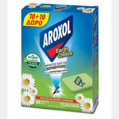 AROXOL MATTE PHYS.PYRETHRINE TABLETS 10+10 FREE