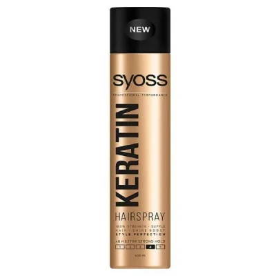 SYOSS HAIR SPRAY 400ml No 4 KERATIN GOLD