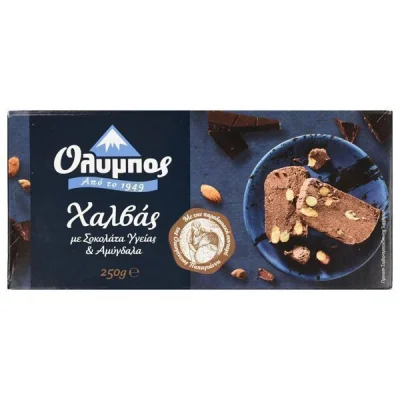 OLYMPOS HALVAS 250gr. DARK CHOCOLATE & ALMONDS