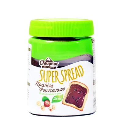 Olympos Super Spread Praline with Stevia 350g Όλυμπος Πραλίνα Με Στέβια 350g