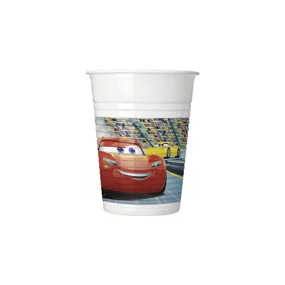DISNEY Cars 3 Plastic Cups 8 count 20 cl