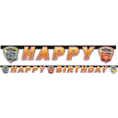 DISNEY Cars 3 Happy Birthday Paper Garland 200cm