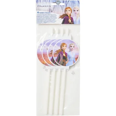 DISNEY Frozen II Paper Straws x4