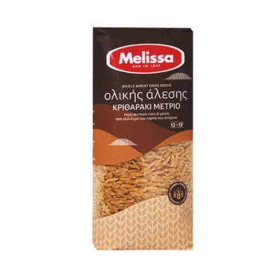 MELISSA whole wheat orzo medium 500g