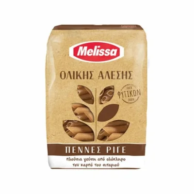 Melissa Whole Wheat Penne Rigate 500g Πέννες Ριγέ Ολικής Άλεσης 500g