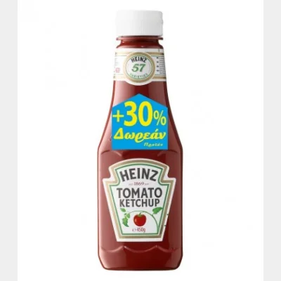 HEINZ ΚΕΤΣΑΠ SQ 342gr +30% ΔΩΡΕΑΝ ΠΡΟΪΟΝ 450gr