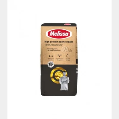 ΜΕΛΙΣΣΑ ΠΕΝΝΕΣ ΡΙΓΕ 50% PROTEIN ΜΕ ΠΡΩΤΕΪΝΗ ΒΡΩΜΗΣ 400gr
