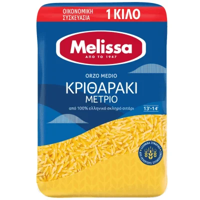 Melissa Orzo Medium Kritharaki 1kg ΜΕΛΙΣΣΑ Κριθαράκι Μέτριο 1kg