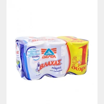ΒΛΑΧΑΣ ΓΑΛΑ ΕΒΑΠΟΡΕ ΠΛΗΡΕΣ 410gr/386ml (5+1)