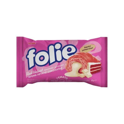 Folie Croissant Red Velvet 85g Κρουασάν με Γέμιση Κρέμα Λευκής Σοκολάτας 85g