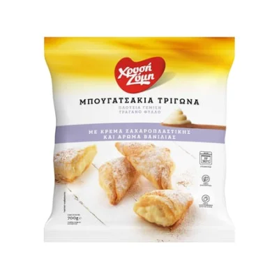Chrysi Zymi mini bites cream 700g Χρυσή Ζύμη Σπιτικά Τρίγωνα με κρέμα 700g