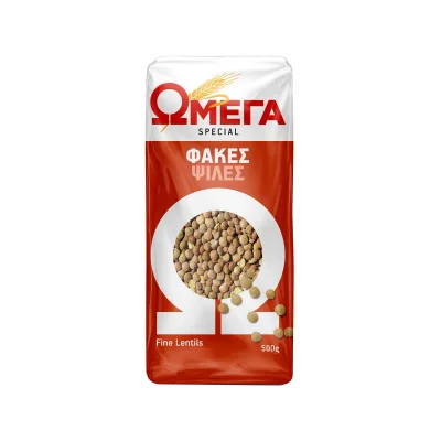 Omega Lentils Thin Special 500g ΩΜΕΓΑ Φακές Ψιλές 500g