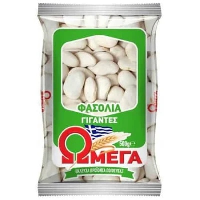 Omega Greek Giant Beans 500g Φασόλια Γίγαντες 500g