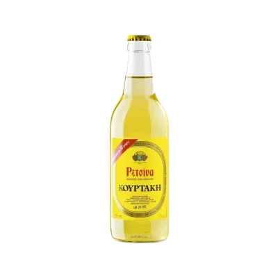 Kourtaki Retsina Dry White Wine 500ml Κουρτάκη Ρετσίνα οίνος ξηρός λευκός 500ml