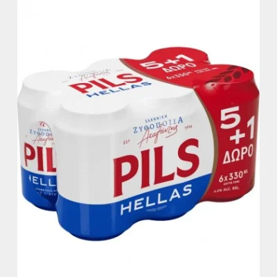 PILS HELLAS BEER BOX 330ml 5+1 GIFT
