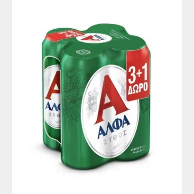 ΑΛΦΑ ΜΠΥΡΑ ΚΟΥΤΙ 500ml 3+1 4pack