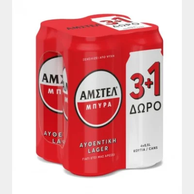 AMSTEL ΜΠΥΡΑ ΚΟΥΤΙ 500ml 3+1 4pack