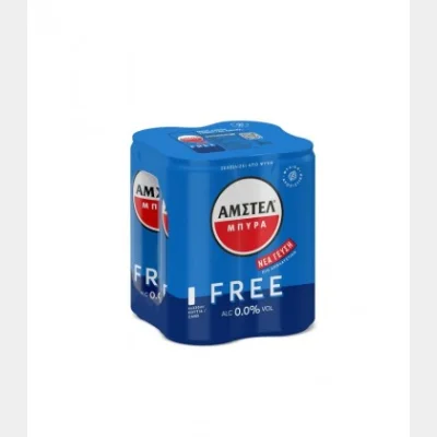 AMSTEL BEER FREE 0% CAN 330ml 4pack