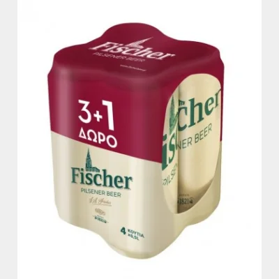 FISCHER ΜΠΥΡΑ ΚΟΥΤΙ 500ml 4pack 3+1