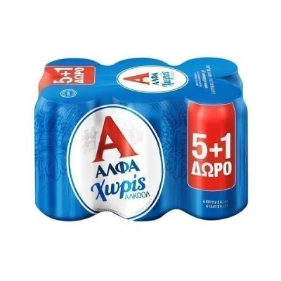 ALFA ALCOHOLFREE BEER CAN 6x330ml 5+1 FREE