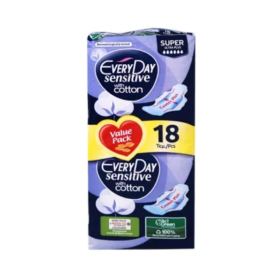 EVERY DAY Sensitive Super Ultra Plus 18pcs - Cotton