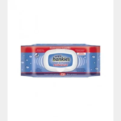 HANKIES ANTIBACTERIAL WET WIPES 72T X 16