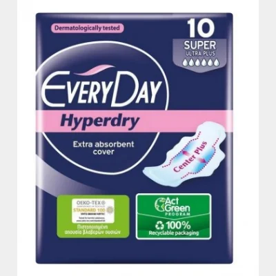 EVERY DAY SANITARY NAPKINS HYPERDRY ULTRA PLUS SUPER 10T X 36