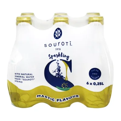 SOUROTI sparkling water 6x250ml - mastic flavouring