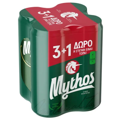 MYTHOS BEER CAN 500ml vol 5% 3+1 FREE
