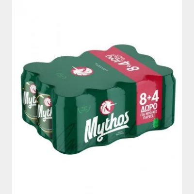 MYTHOS BEER BOX 330ml 8+4 2pack
