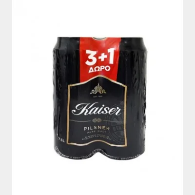 KAISER BEER BOX 500ml 3+1 4pack